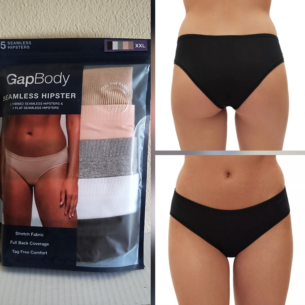 GAP Seamless Hipster Panties - Black, Gray, Pink, Tan, White Plus Size XXL